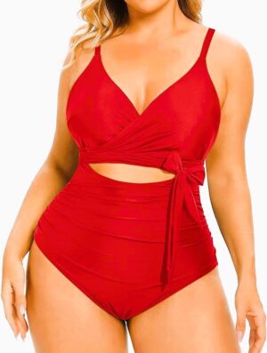 🌸.Monokini con control de abdomen con lazo largo MOD:XL741 - Imagen 3