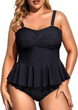 🌸Bikini .tiro alto con control de abdomen con volantes MOD:XL758 - Imagen 5