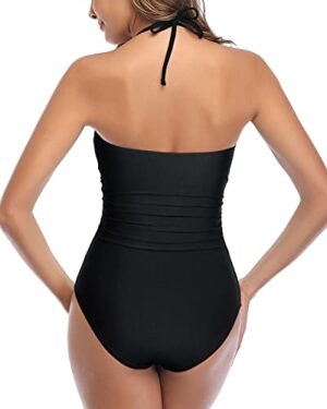 🌸Monokini con control de abdomen ahuecado central halter MOD:CH659 - Imagen 2