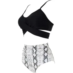 🌸Bikini tiro alto con control de abdomen criss cross MOD:M832 - Imagen 3