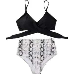 🌸Bikini tiro alto con control de abdomen criss cross MOD:M832 - Imagen 4