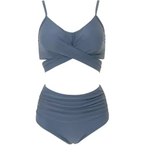 🌸Bikini tiro alto con control de abdomen criss cross MOD:M833 - Imagen 4