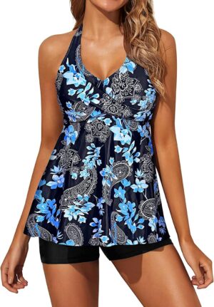 🌸Tankini Short halter MOD:M823 - Imagen 4