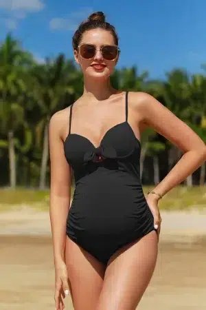 🌸Maternidad monokini con varillas anudado MOD:M845