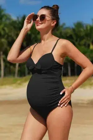 🌸Maternidad monokini con varillas anudado MOD:M845 - Imagen 3