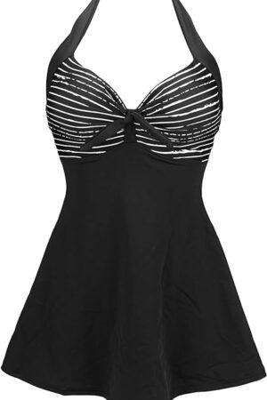 🌸Swimdress monokini short halter MOD:M866