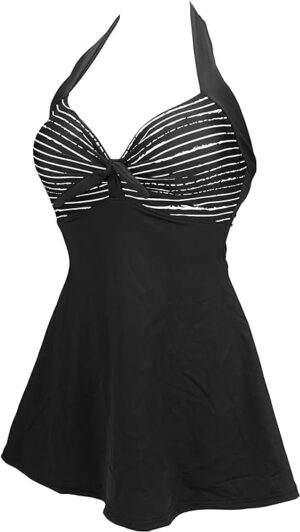 🌸Swimdress monokini short halter MOD:M866 - Imagen 4