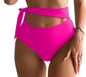 🌸Bikini tiro alto un hombro lazo lateral MOD:M899 - Imagen 3