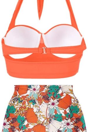 🌸Bikini .tiro alto con control de abdomen con varilla halter MOD:XL761