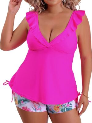 🌸.Tankini Short con volantes MOD:2XL686 - Imagen 6