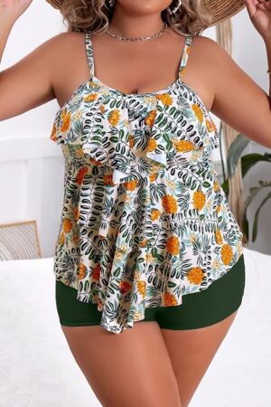 🌸.Tankini Short con volantes MOD:2XL700