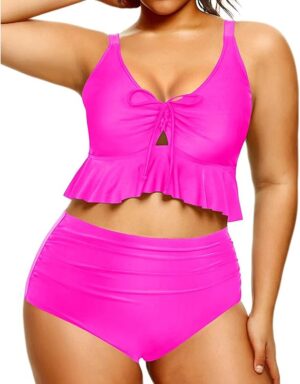 🌸Bikini .tiro alto con control de abdomen ahuecado superior MOD:2XL754