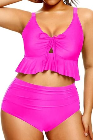 🌸Bikini .tiro alto con control de abdomen ahuecado superior MOD:2XL754