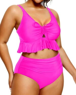 🌸Bikini .tiro alto con control de abdomen ahuecado superior MOD:2XL754 - Imagen 3