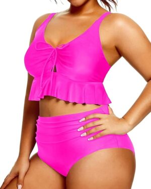 🌸Bikini .tiro alto con control de abdomen ahuecado superior MOD:2XL754 - Imagen 4