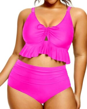 🌸Bikini .tiro alto con control de abdomen ahuecado superior MOD:2XL754 - Imagen 5