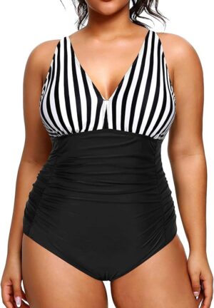 🌸.Monokini con control de abdomen MOD:4XL325