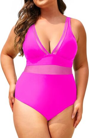 🌸.Monokini con control de abdomen transparencia MOD:XL772 - Imagen 3