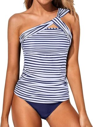 🌸.Tankini bottom con control de abdomen un hombro MOD:XL780 - Imagen 4