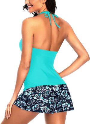 🌸.Tankini falda con control de abdomen bottom halter MOD:XL795 - Imagen 2