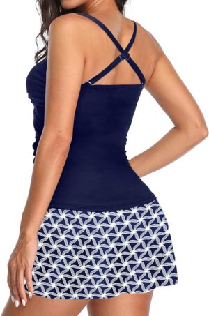 🌸.Tankini falda con control de abdomen bottom MOD:XL797 - Imagen 2