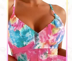 🌸.Tankini bottom con volantes con transparencia MOD:XL813 - Imagen 4