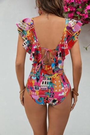 🌸.Monokini con volantes MOD:XL814