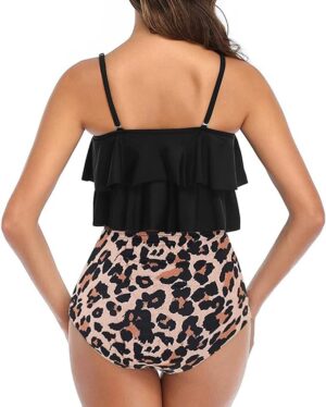 🌸Bikini .tiro alto con control de abdomen con volantes MOD:I-XL838 - Imagen 2