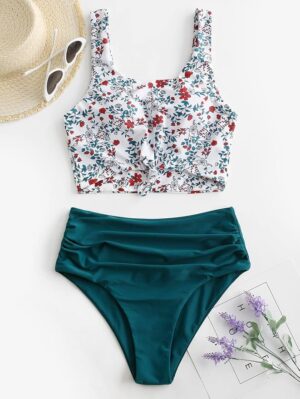 🌸Bikini tiro alto con control de abdomen anudado MOD:CH680 - Imagen 6