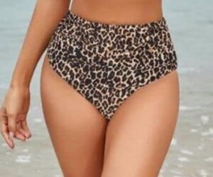 🌸Bikini tiro alto con control de abdomen con volantes largos MOD:M705 - Imagen 3