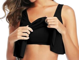 🌸Bikini tiro alto con control de abdomen con volantes largos MOD:M705 - Imagen 7