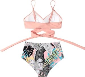 🌸Bikini .tiro alto con control de abdomen Criss cross MOD:XL841 - Imagen 2