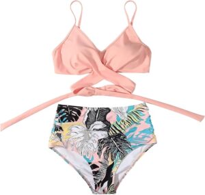 🌸Bikini .tiro alto con control de abdomen Criss cross MOD:XL841 - Imagen 4