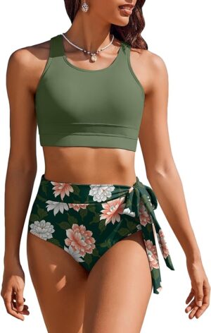 🌸Bikini .tiro alto con lazo lateral MOD:XL842 - Imagen 5