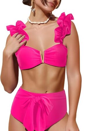 🌸Bikini .tiro con lazo con volantes MOD:XL851