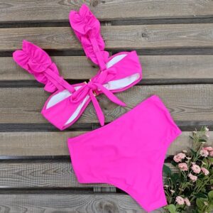 🌸Bikini .tiro con lazo con volantes MOD:XL851 - Imagen 5