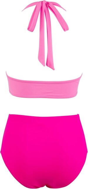 🌸Bikini .tiro alto con control de abdomen halter con transparencia MOD:K-XL853 - Imagen 2