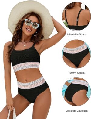 🌸Bikini tiro alto acanalado MOD:G902 - Imagen 5