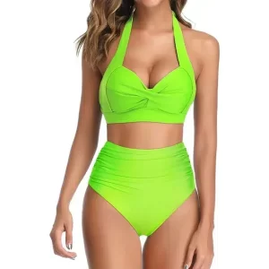 🌸Bikini tiro alto con control de abdomen halter MOD:G907 - Imagen 5