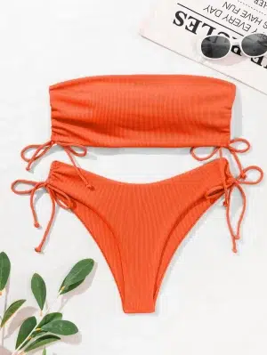 🌸Bikini acanalado strapless MOD:G915 - Imagen 3