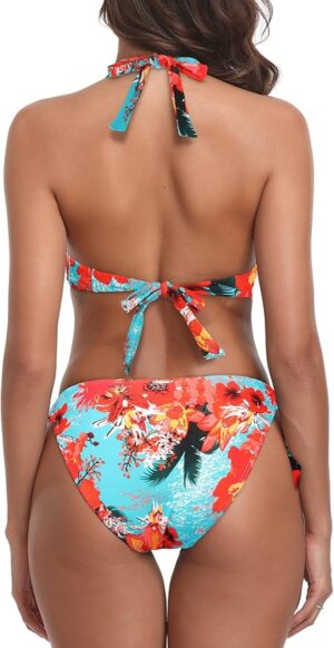 🌸Bikini halter copas con varillas MOD:G918 - Imagen 2