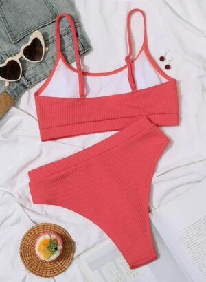 🌸Bikini tiro alto acanalado MOD:G920 - Imagen 2