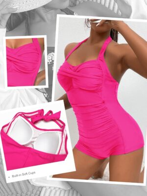 🌸Monokini con control de abdomen halter MOD:1-G1011 - Imagen 4