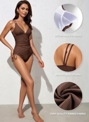 🌸Monokini con control de abdomen acanalado MOD:G1023 - Imagen 6