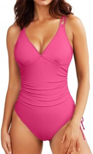 🌸Monokini con control de abdomen acanalado MOD:G1025 - Imagen 6