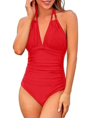 🌸Monokini con control de abdomen halter MOD:T1-G1027