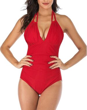 🌸Monokini con control de abdomen halter MOD:T1-G1029 - Imagen 3