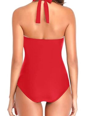 🌸Monokini con control de abdomen halter anudado MOD:G1044 - Imagen 2