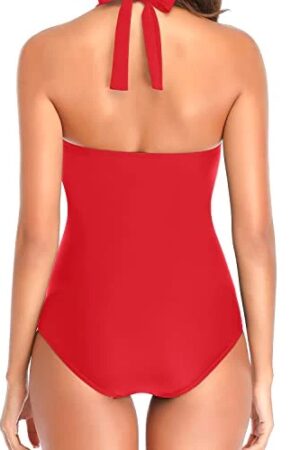 🌸Monokini con control de abdomen halter anudado MOD:G1044