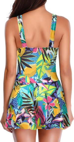 🌸Swimdress monokini bottom con control de abdomen MOD:G1055 - Imagen 2